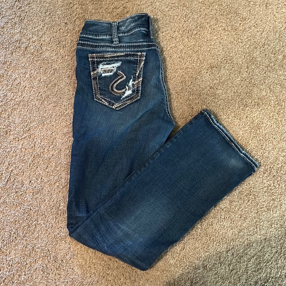 Silver Jean. Suki slim bootcut. Super stretch size W32